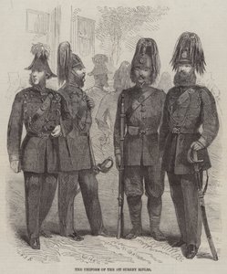 Uniformen til de første Surrey-riflene